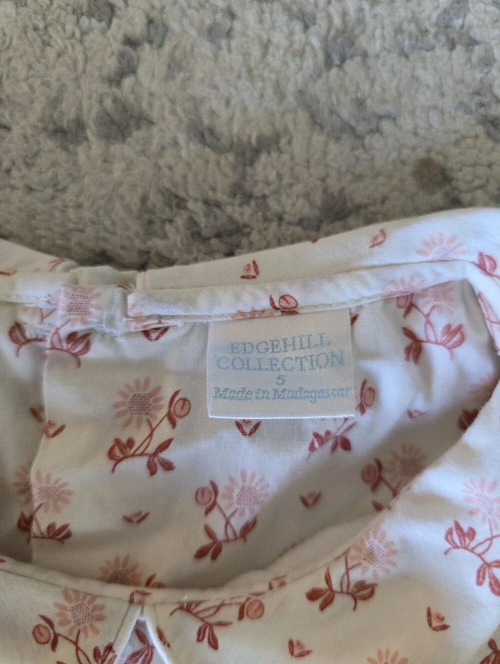 Edgehill Collection Girls Pink Floral Smocked Dress